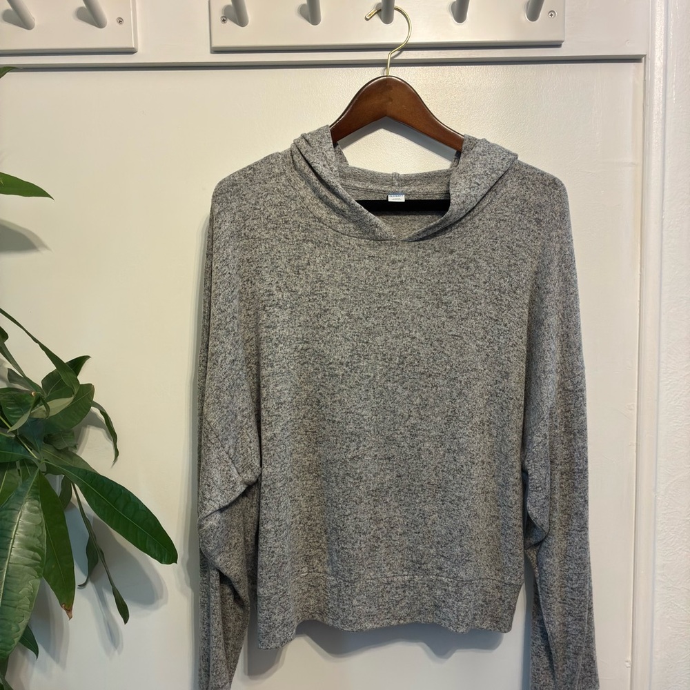 Old Navy Heather Gray Women's Cowl Neck Sweater